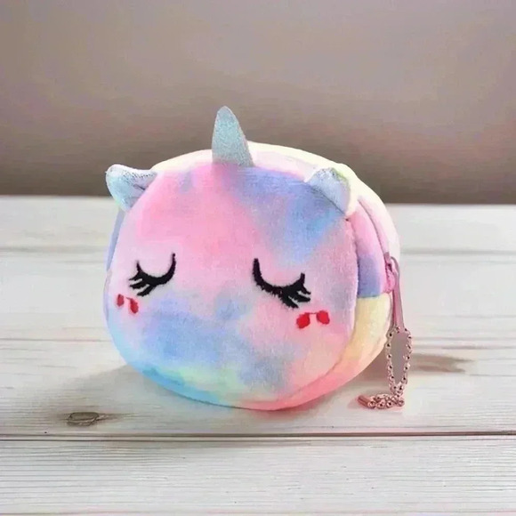 Cute Unicorn Rainbow Tie-Dye Coin Purse - Picture 1 of 7
